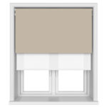 TradeChoice Blackout Stone Motorised Double Roller Blind