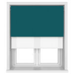 TradeChoice Blackout Teal Double Roller Blind