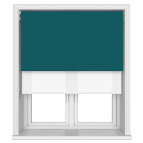 TradeChoice Blackout Teal Double Roller Blind