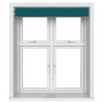 TradeChoice Blackout Teal Motorised Double Roller Blind