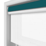 TradeChoice Blackout Teal Motorised Double Roller Blind