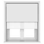 TradeChoice Blackout White Motorised Double Roller Blind