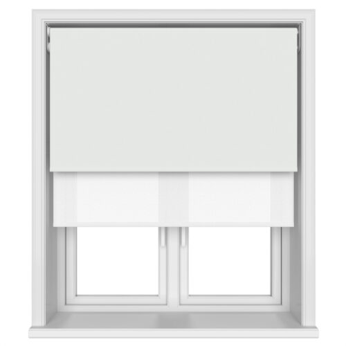 TradeChoice Blackout White Motorised Double Roller Blind