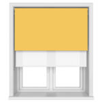 TradeChoice Blackout Yellow Double Roller Blind