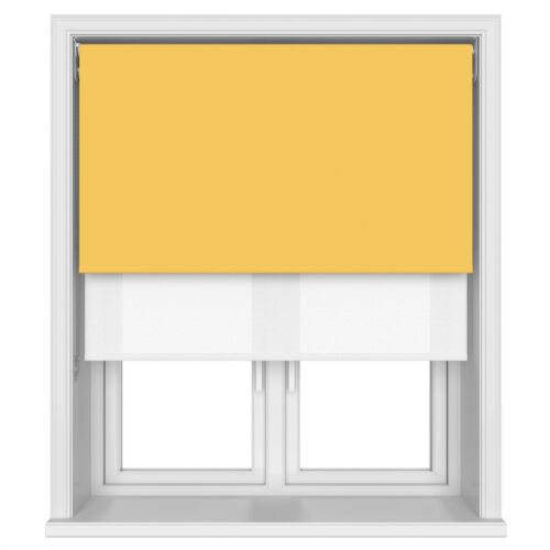 TradeChoice Blackout Yellow Double Roller Blind