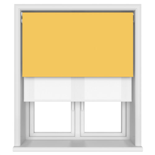TradeChoice Blackout Yellow Motorised Double Roller Blind