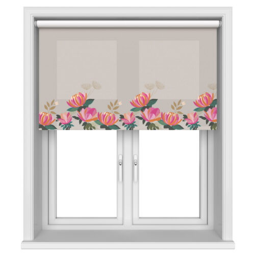 TwistFit Sara Miller Peony Border Pale Grey Motorised