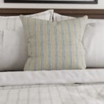 Emily Bond George Stripe Indigo Cushion