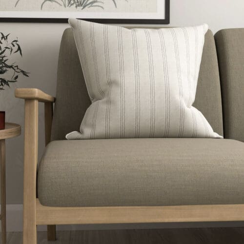 Emily Bond George Stripe Linen Cushion
