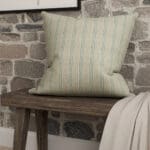 Emily Bond George Stripe Sage Cushion