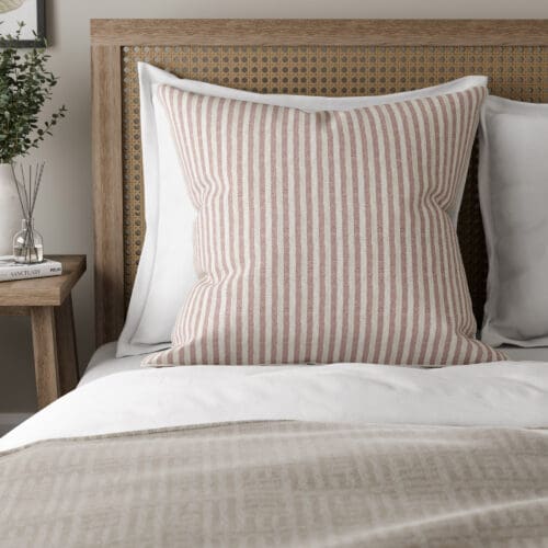Emily Bond Oscar Stripe Raspberry Cushion