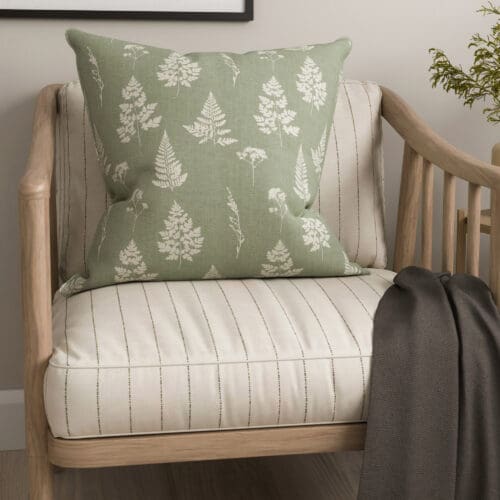 Emily Bond Tynesfield Sage Cushion