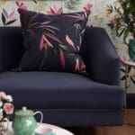 Sara Miller Bamboo Smokey Blue Cushion