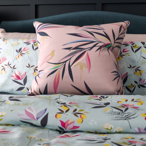Sara Miller Bamboo Soft Pink Cushion