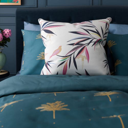 Sara Miller Bamboo White Cushion