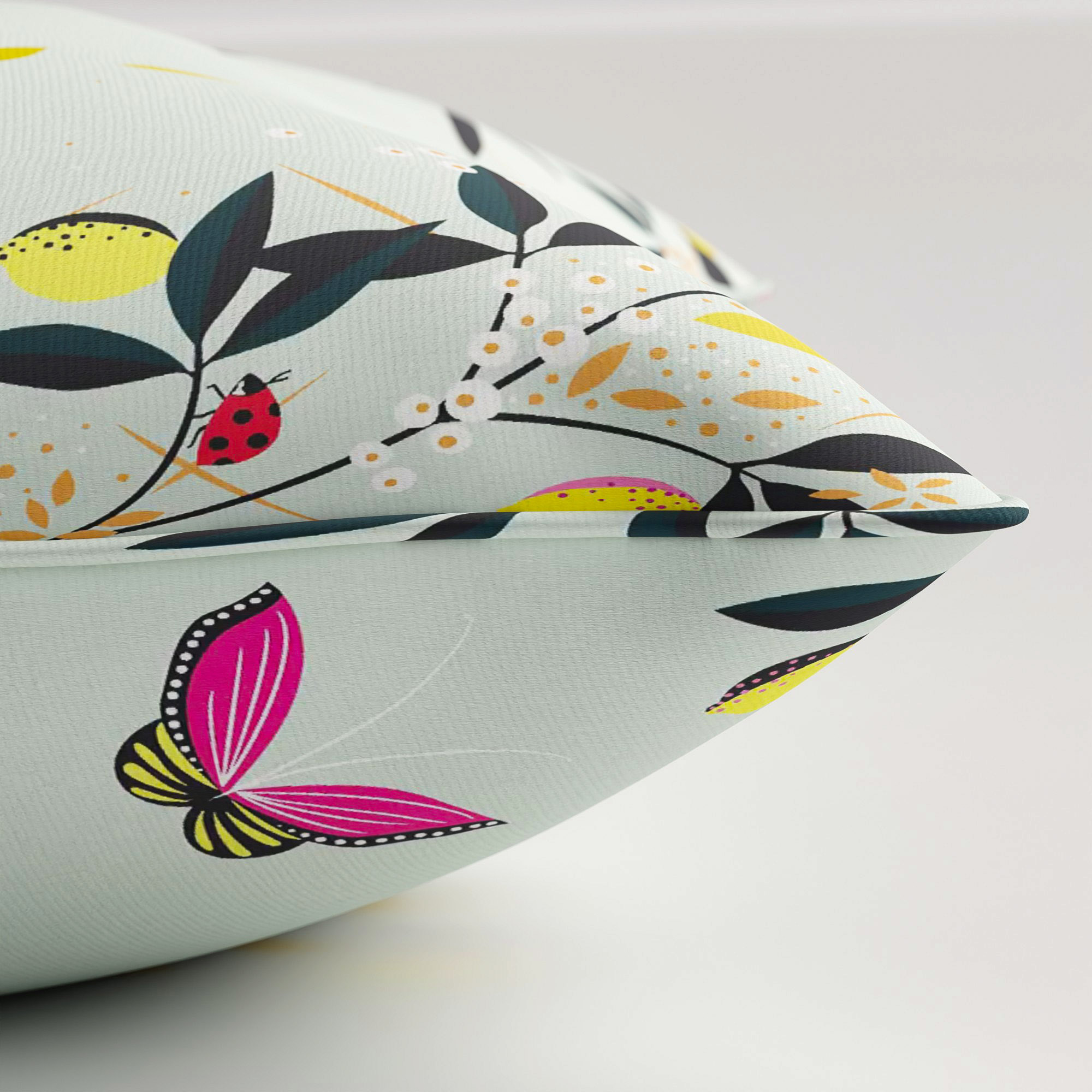 Sara Miller Birds & Trellis Duckegg Cushion - Image 4