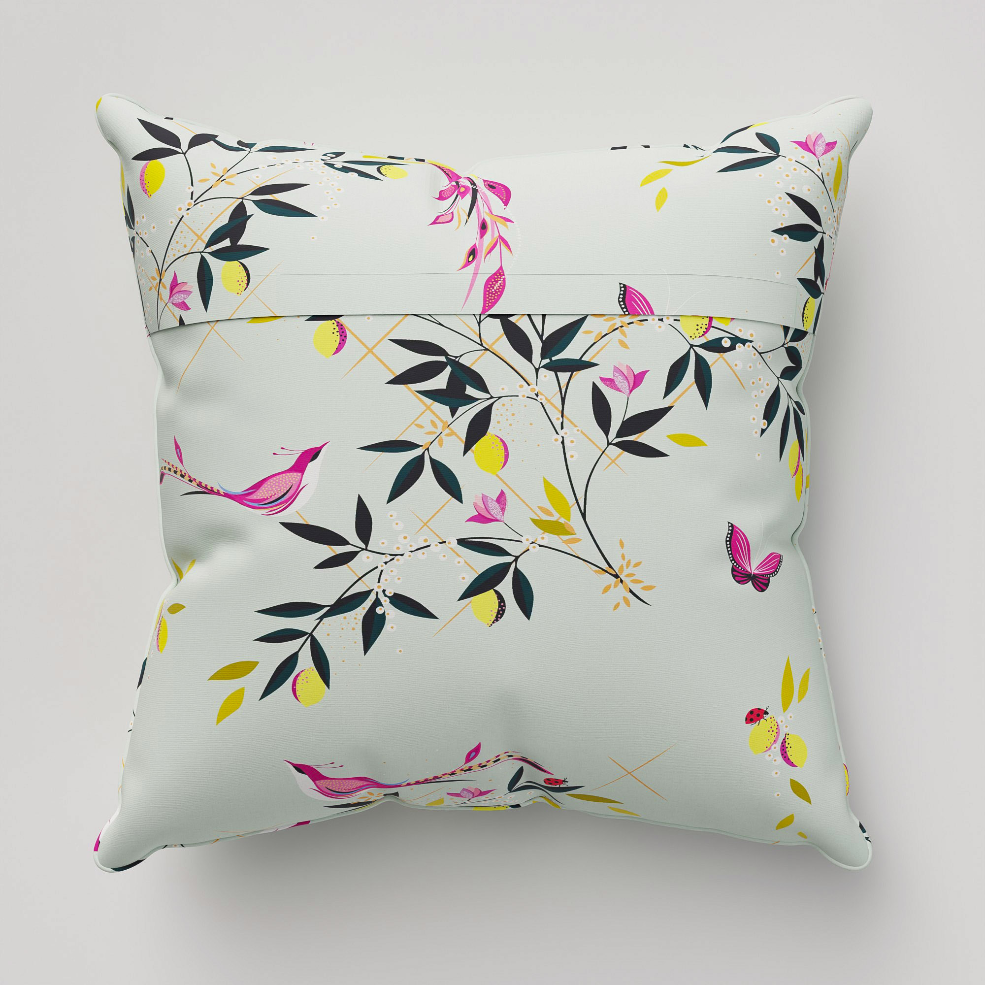 Sara Miller Birds & Trellis Duckegg Cushion - Image 5