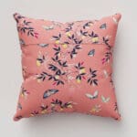 Sara Miller Butterflies & Trellis Peach Cushion