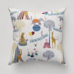 Sara Miller Circus White Cushion