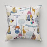 Sara Miller Circus White Cushion