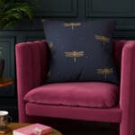 Sara Miller Dragonfly Navy Cushion
