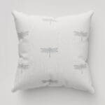 Sara Miller Dragonfly White Cushion