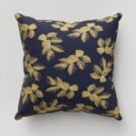 Sara Miller Etched Leaves Deep Navy Cushion