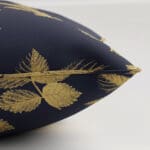 Sara Miller Etched Leaves Deep Navy Cushion