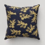 Sara Miller Etched Leaves Deep Navy Cushion