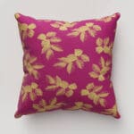 Sara Miller Etched Leaves Fuchsia Cushion