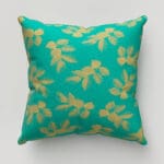 Sara Miller Etched Leaves Green Cushion