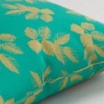 Sara Miller Etched Leaves Green Cushion