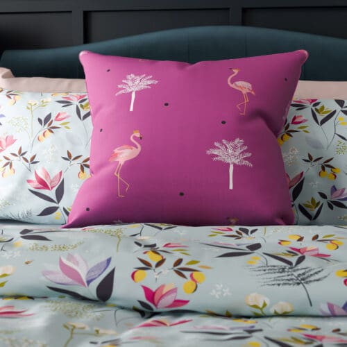 Sara Miller Flamingo Pink Cushion