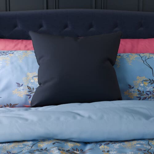 Sara Miller Hummingbird Border Deep Navy Cushion