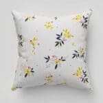 Sara Miller Lemon Cluster White Cushion
