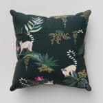 Sara Miller Lemur Forest Green Cushion