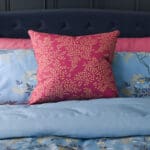 Sara Miller Little Leaves Fuchsia Cushion