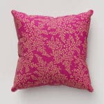 Sara Miller Little Leaves Fuchsia Cushion