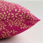 Sara Miller Little Leaves Fuchsia Cushion