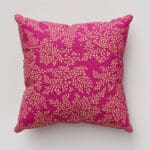 Sara Miller Little Leaves Fuchsia Cushion