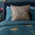 Sara Miller Little Leaves Smokey Blue Cushion