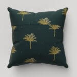 Sara Miller Small Palm Tree Forest Green Cushion
