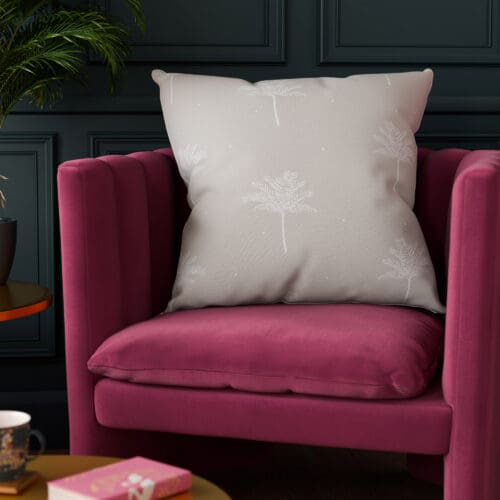 Sara Miller Small Palm Tree Linen Cushion