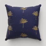 Sara Miller Small Palm Tree Navy Cushion