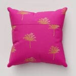Sara Miller Small Palm Tree Pink Cushion