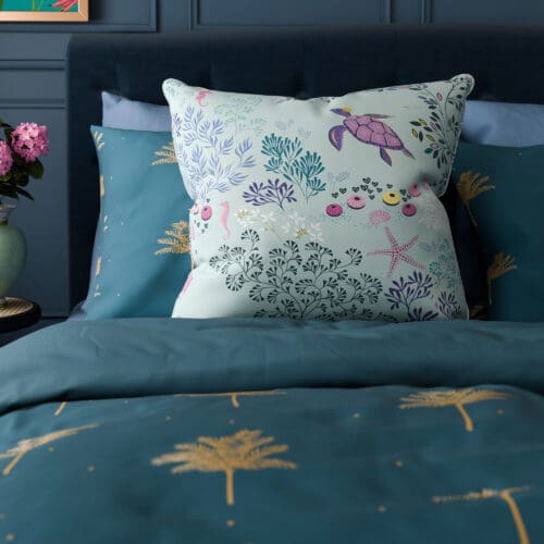 Sara Miller Underwater Aqua Cushion
