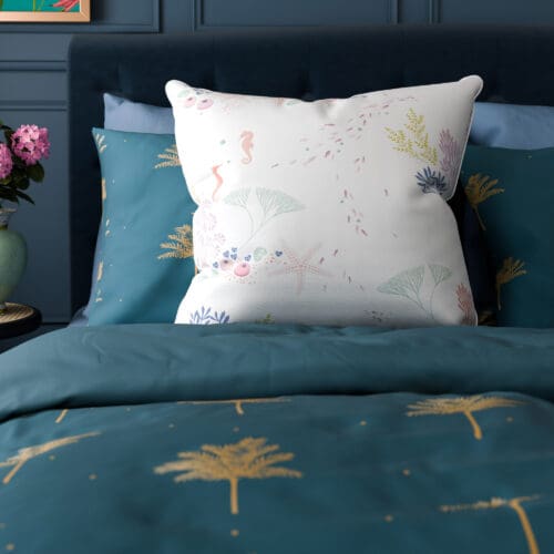 Sara Miller Underwater White Cushion