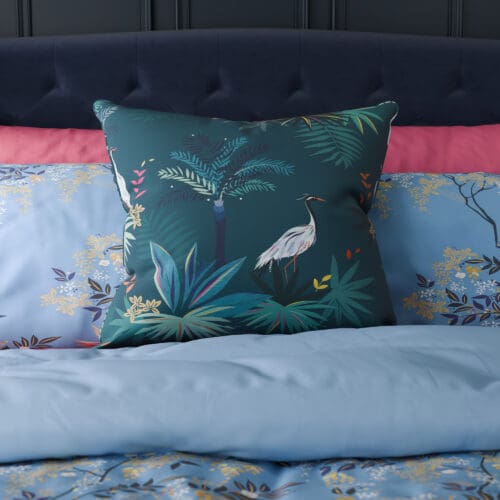 Sara Miller Heron Teal Cushion