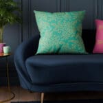 Sara Miller Little Leaves Green Cushion