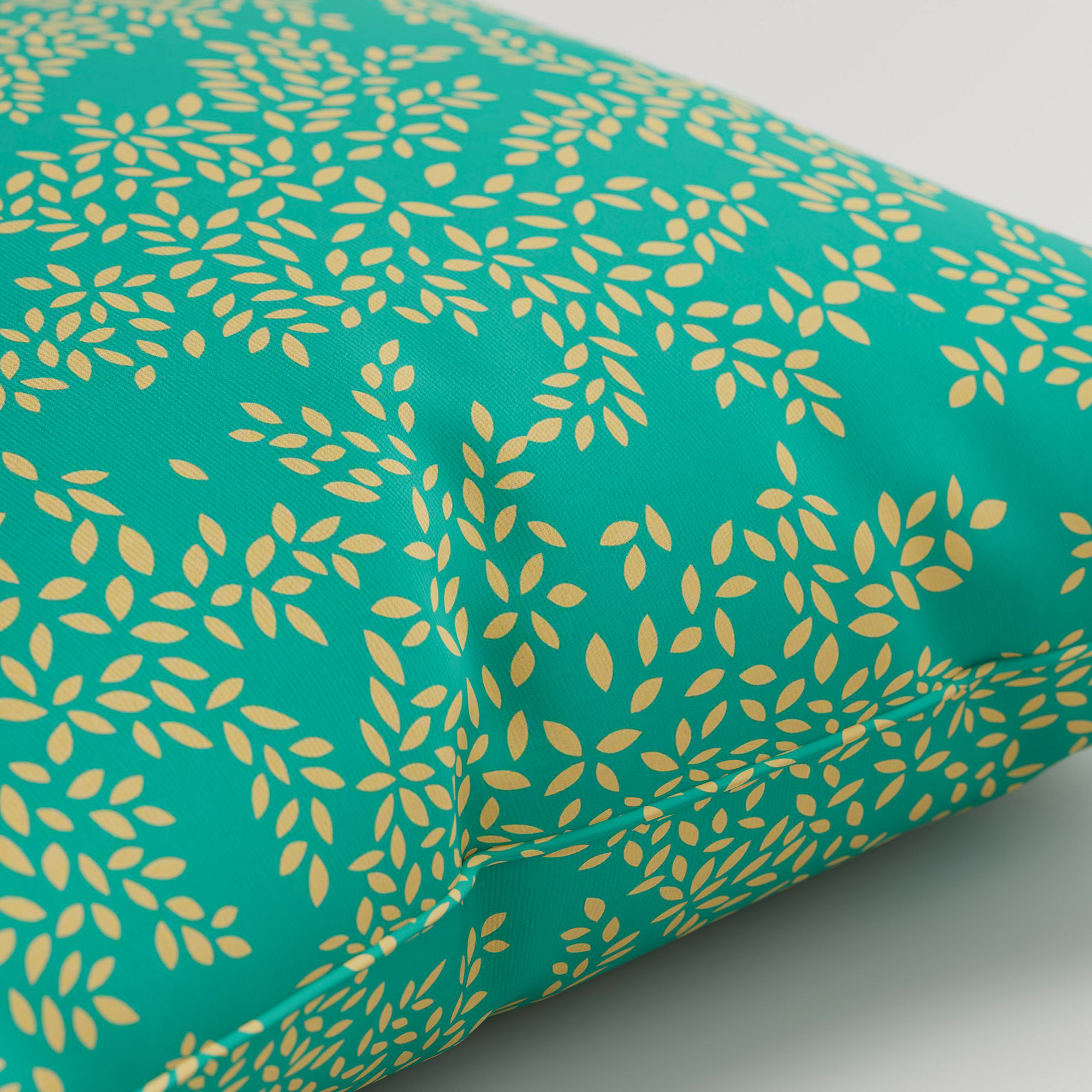 Sara Miller Little Leaves Green Cushion - Image 3
